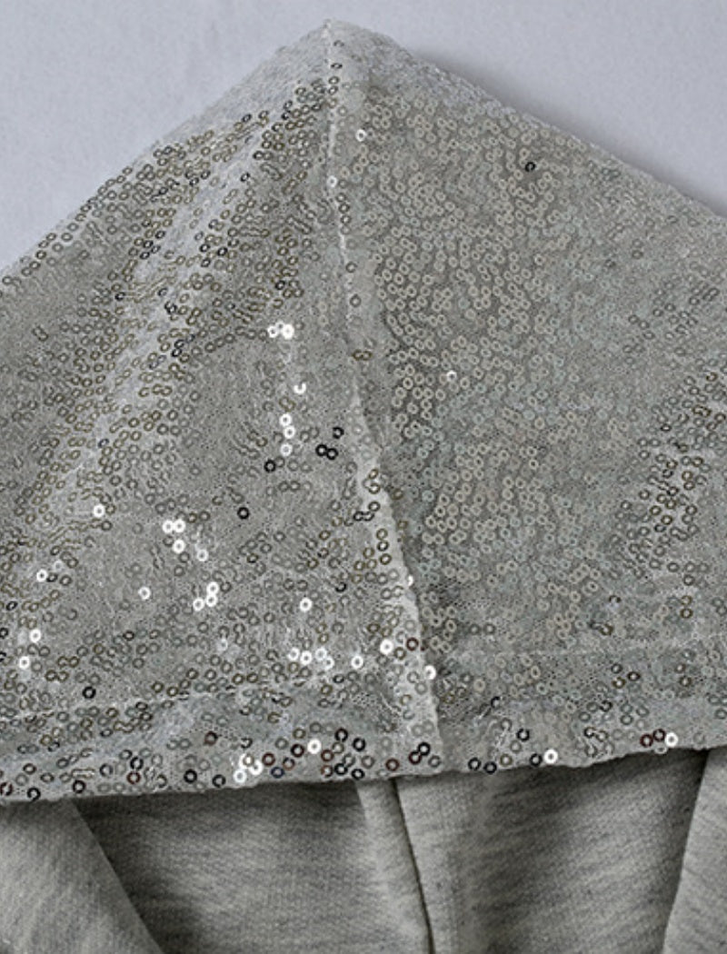 Sequin Graphic Oversized Hoodie