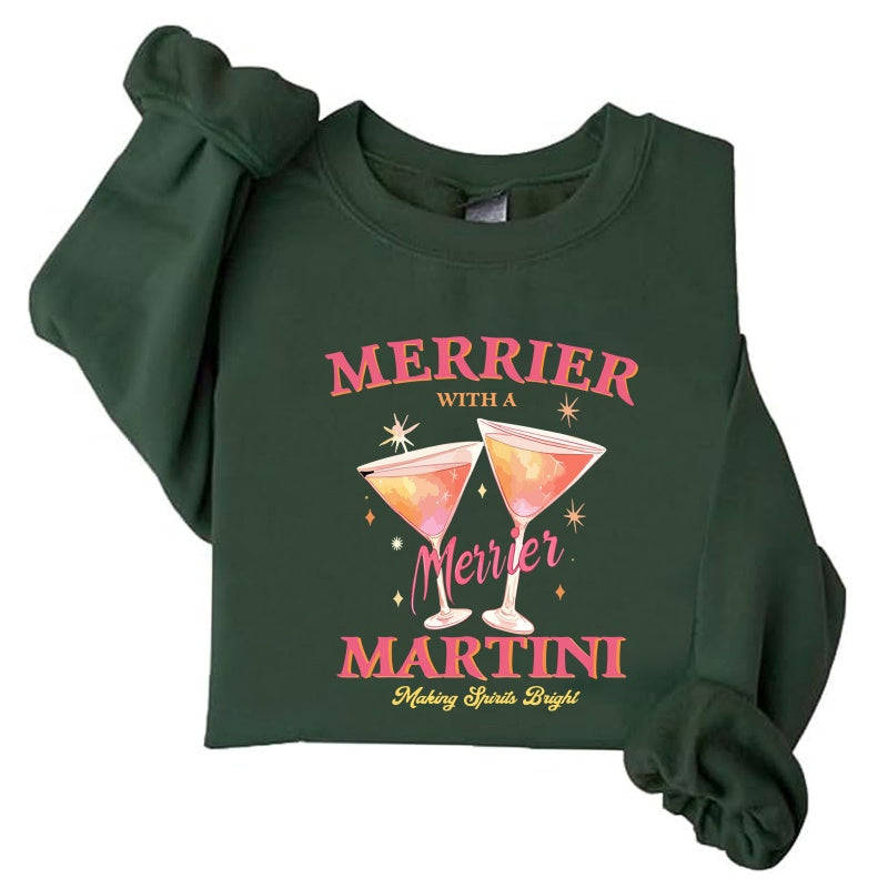 Christmas Round Neck Hoodie Top