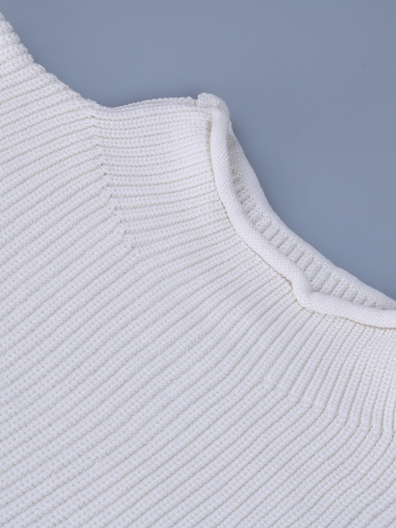 Solid Mock Neck Sweater