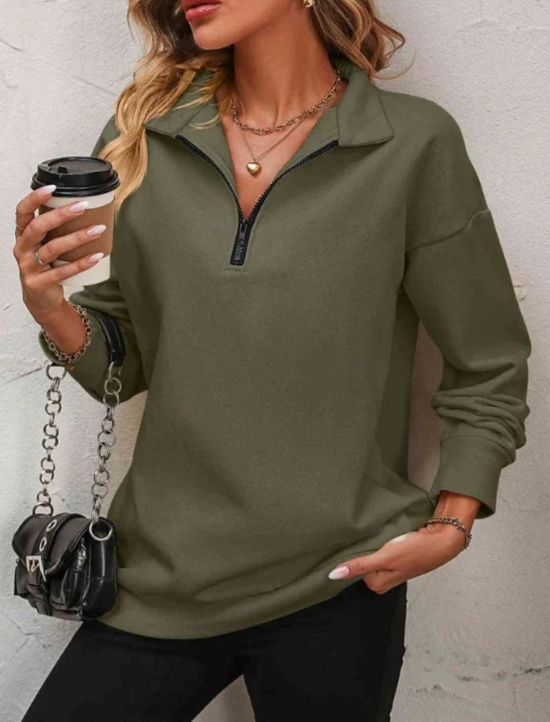Half-Zip Long Sleeve Pullover