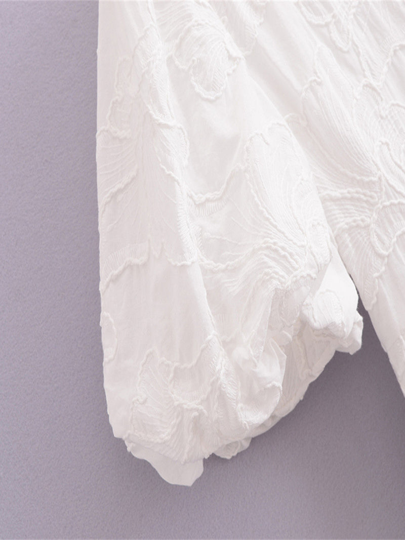 Floral Puff Sleeve Smocked Mini Dress