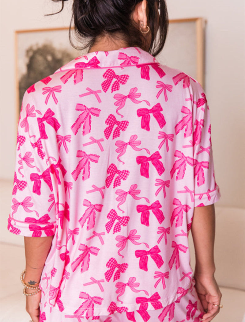 Button-Down Pajama Shorts Set