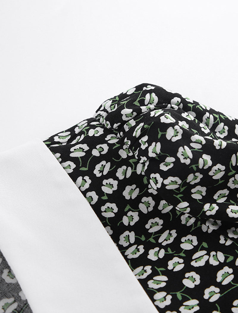 Puff Sleeve Floral Mini Dress