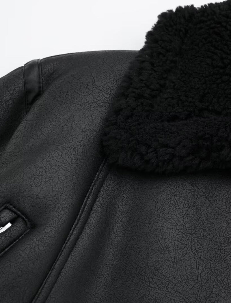 Fleece Lined Moto Jacket