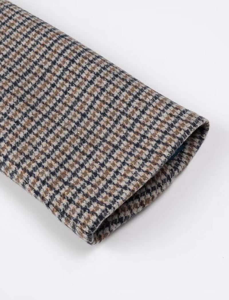 Collared Casual Plaid Coat