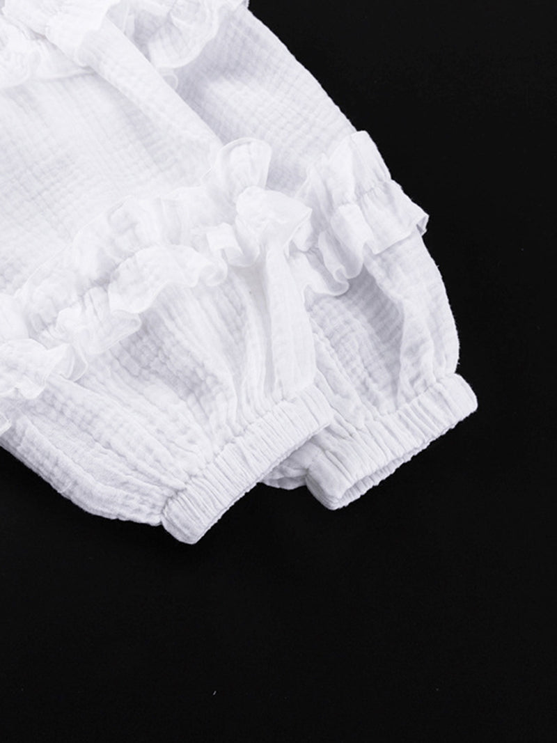Ruffle Button-Up Blouse