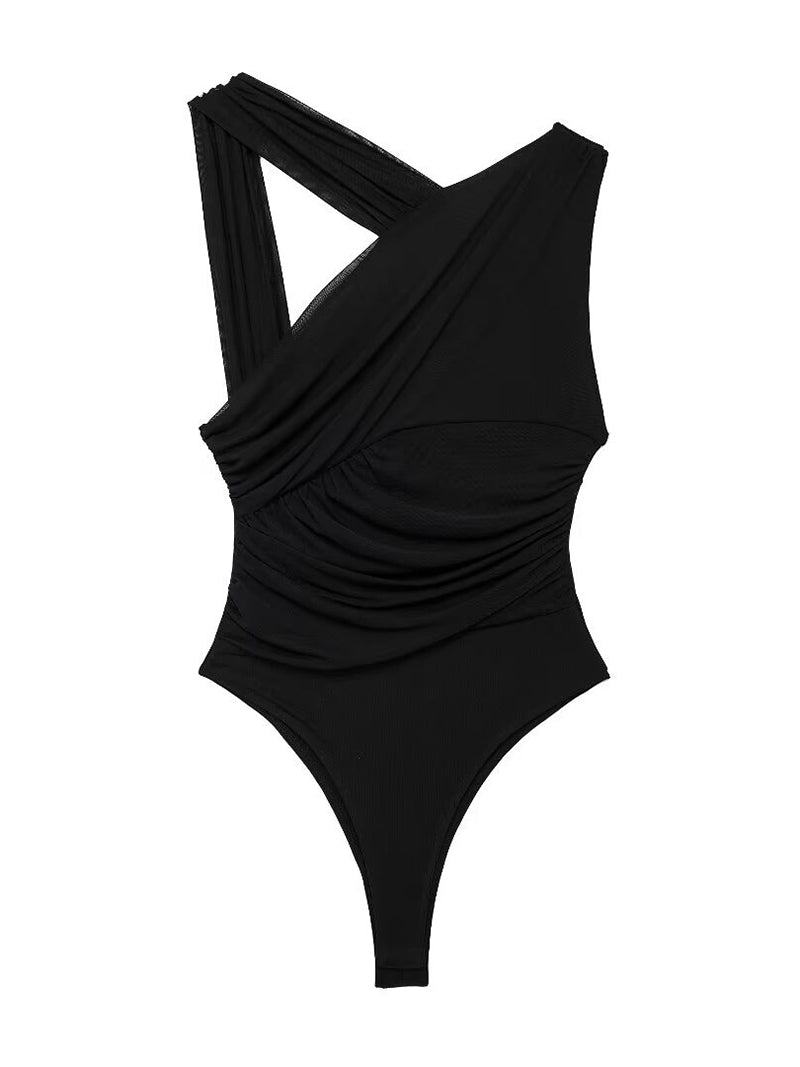 Cross-Front Bodysuit
