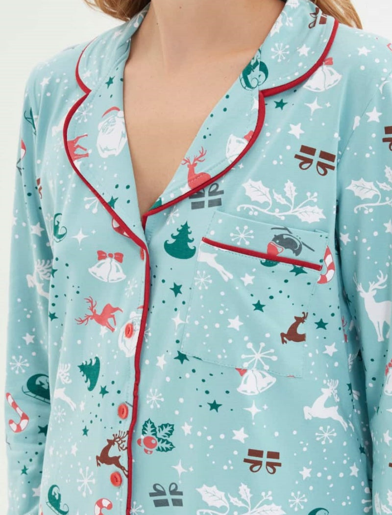 Christmas Print Pajama Pants Set