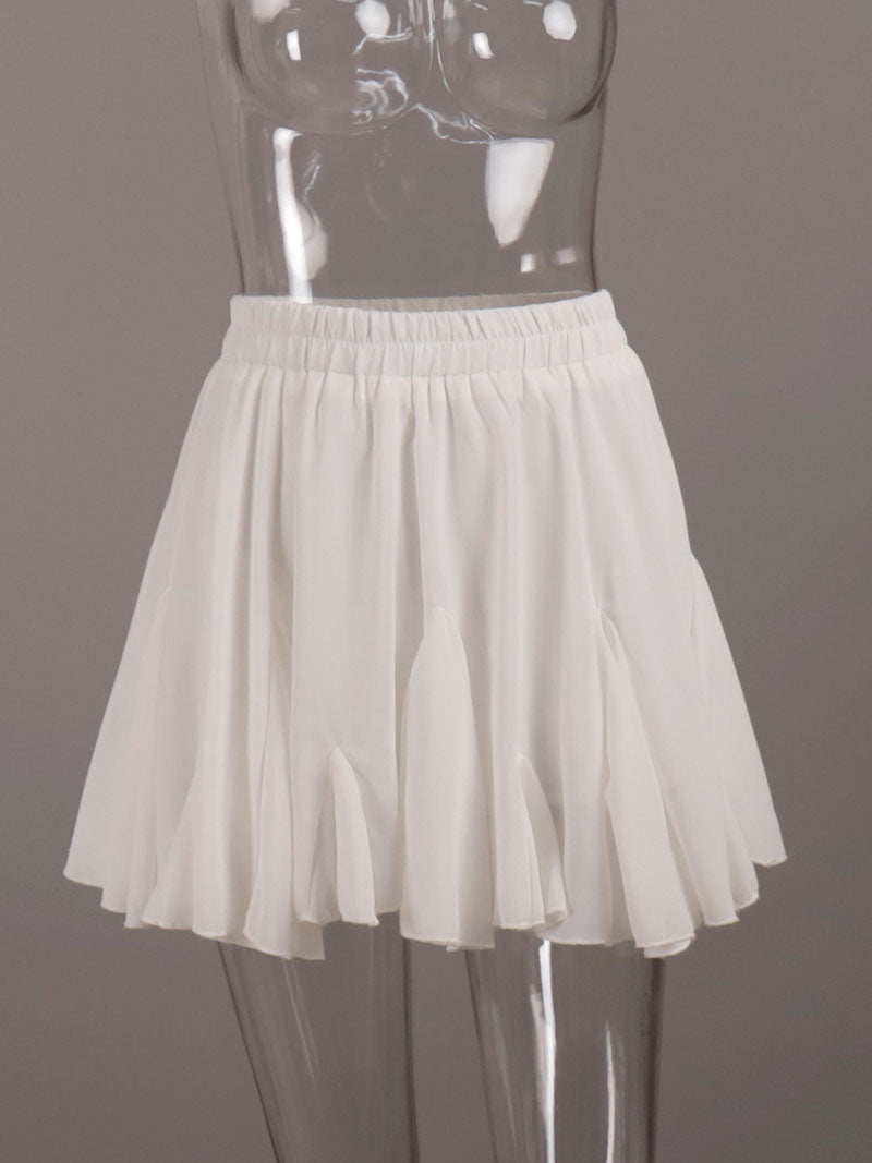 Flowy Pleated Mini Skirt