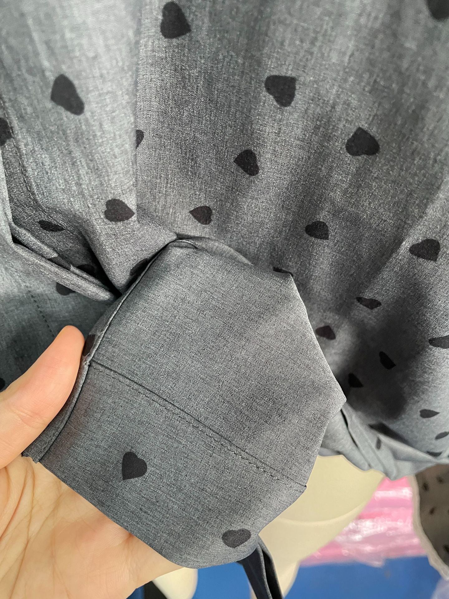 Polka Dot Button-Up Blouse