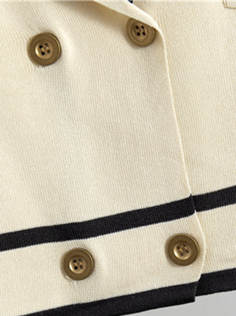 Double-Breasted Crop Jacket and Pants Set