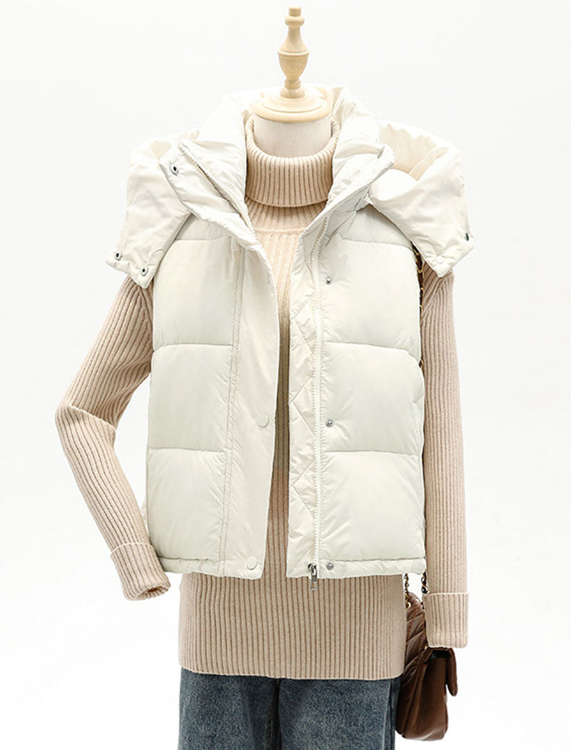 Hooded Quilted Puffer Vest