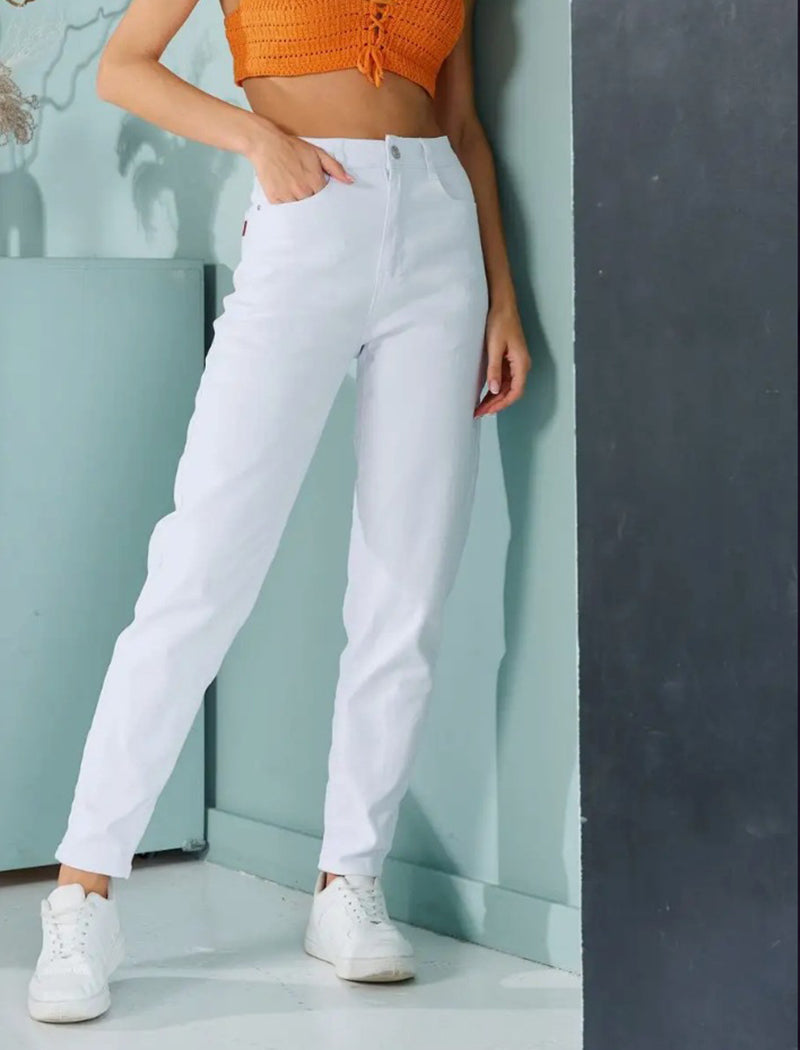 High-Rise Tapered Jeans