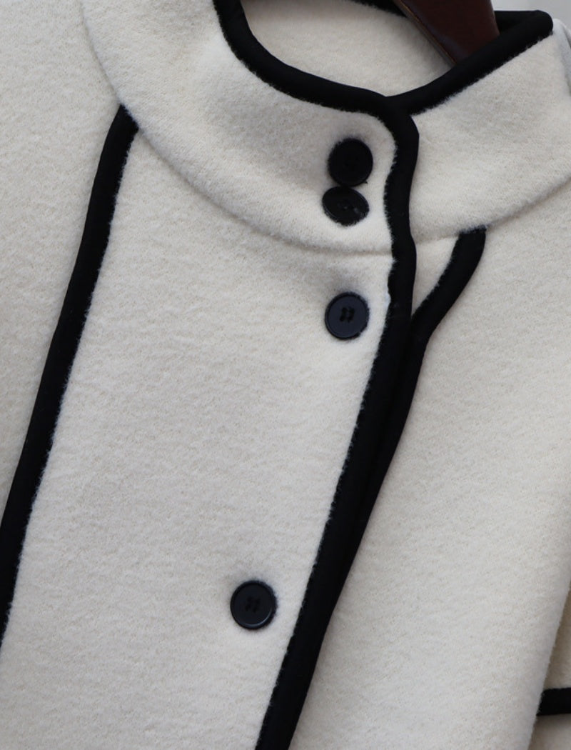 Button-Up Cape-Style Jacket