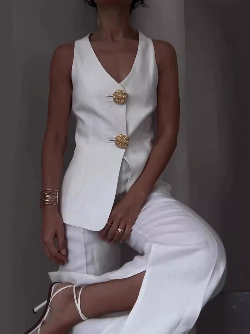 Fitted Vest and Trouser Pant Set