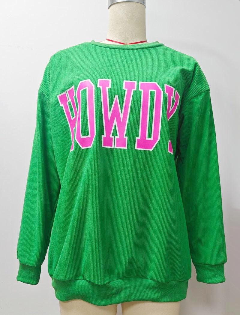 Oversized "Howdy" Graphic Sweater