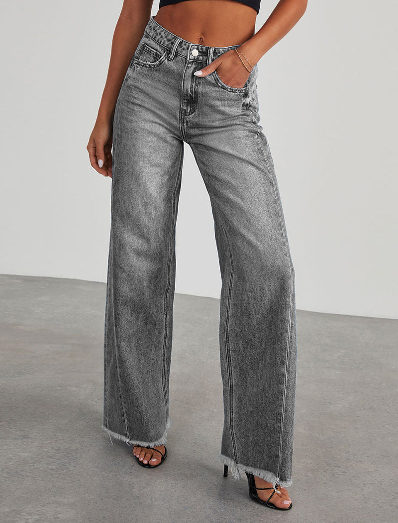 High-Waisted Wide-Leg Jeans
