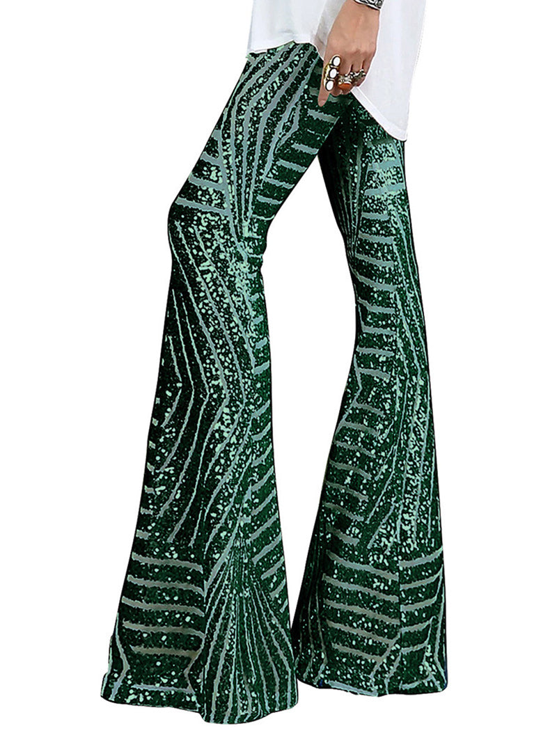 Sequin Embellished Flared Pants
