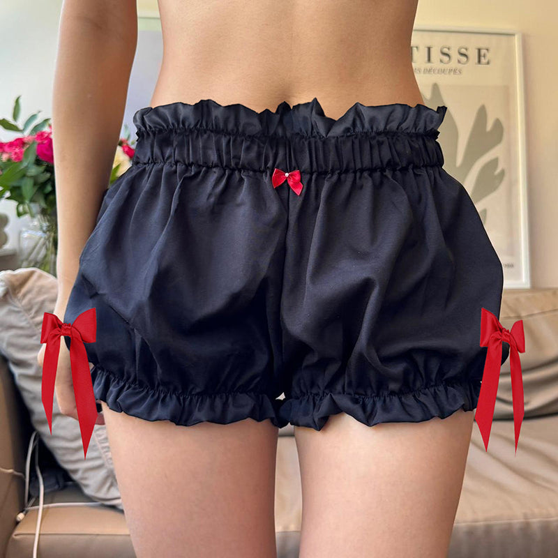 Bow Tie Plaid Shorts