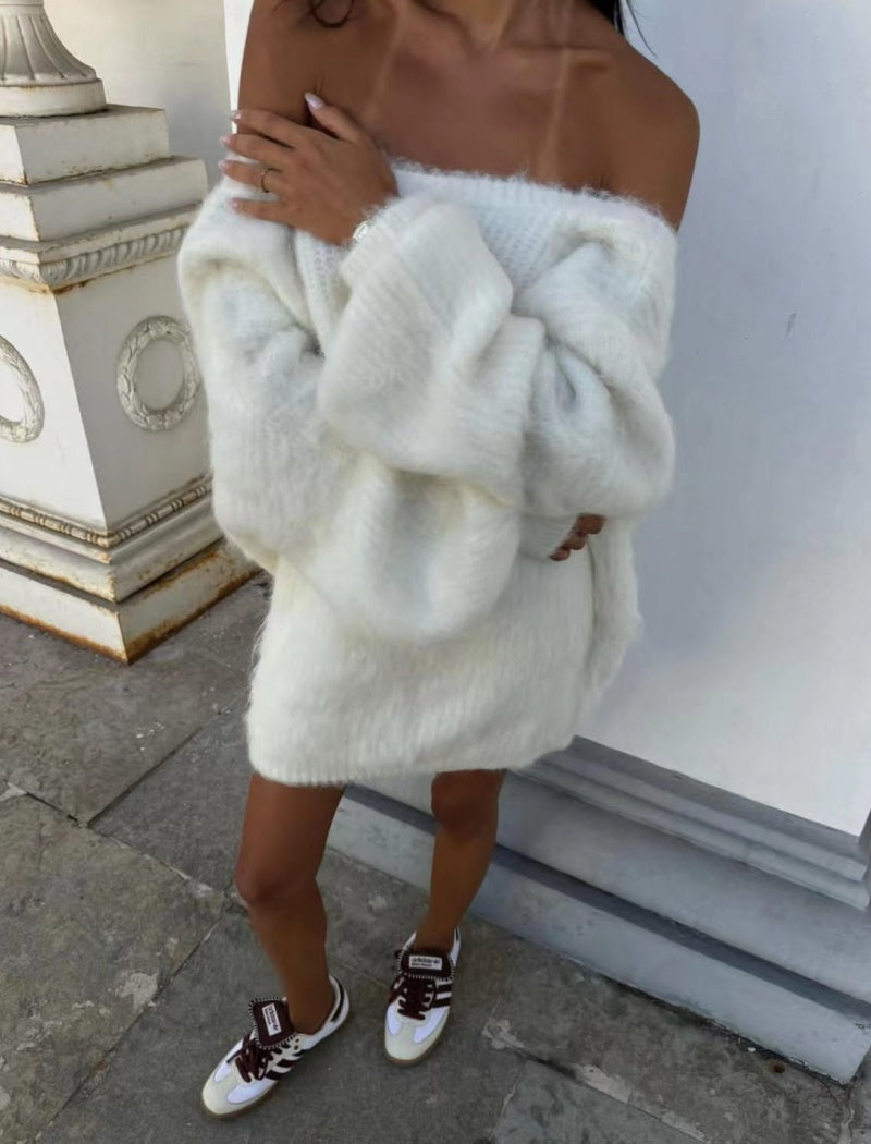 Backless Fuzzy Sleeveless Sweater