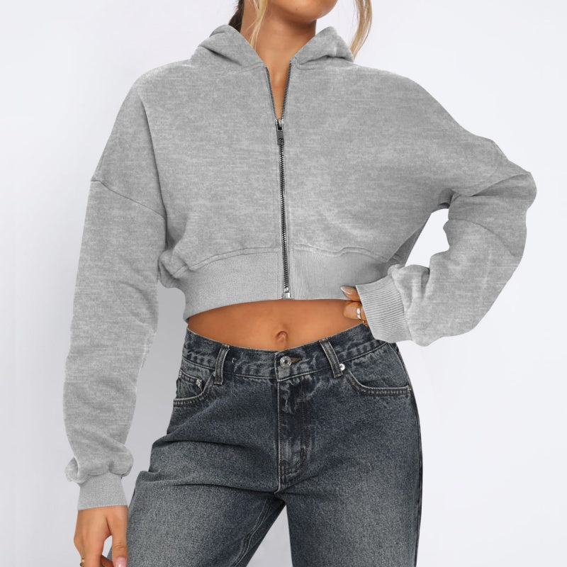 Long-Sleeve Crop Hoodie