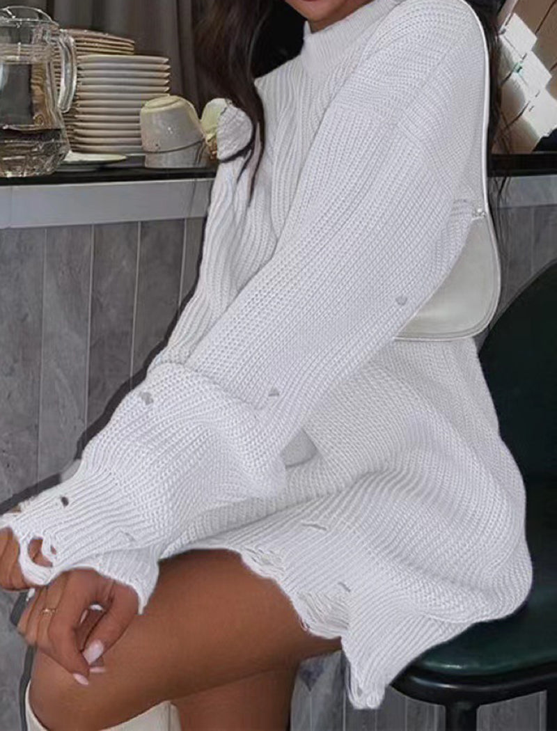 Distressed Oversized Sweater