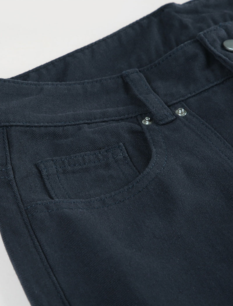 Wide-Leg Button Detail Pants