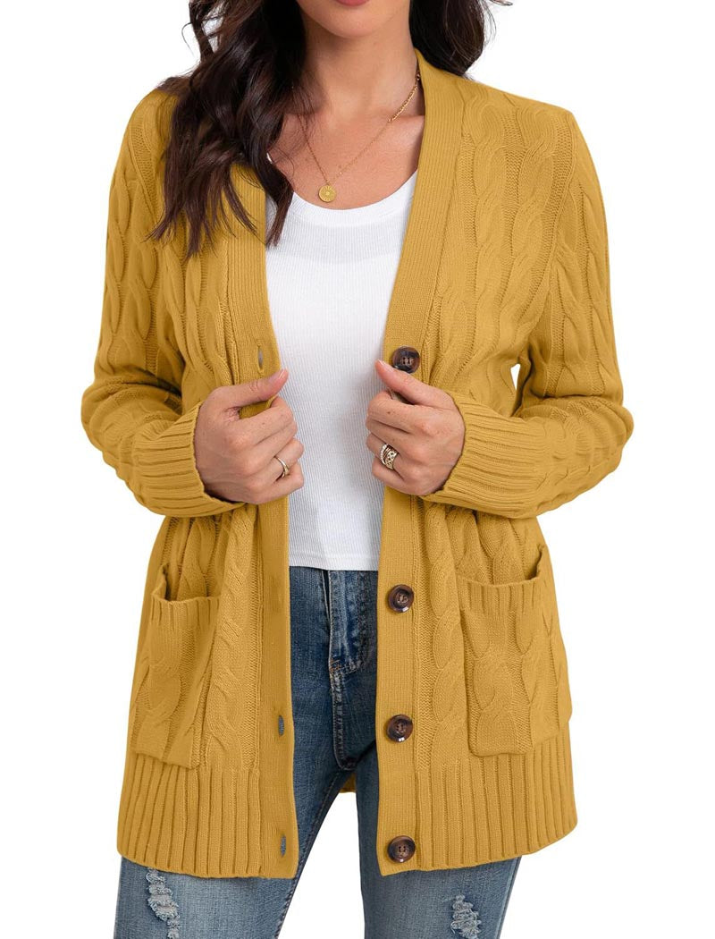 Button-Up Knit Cardigan