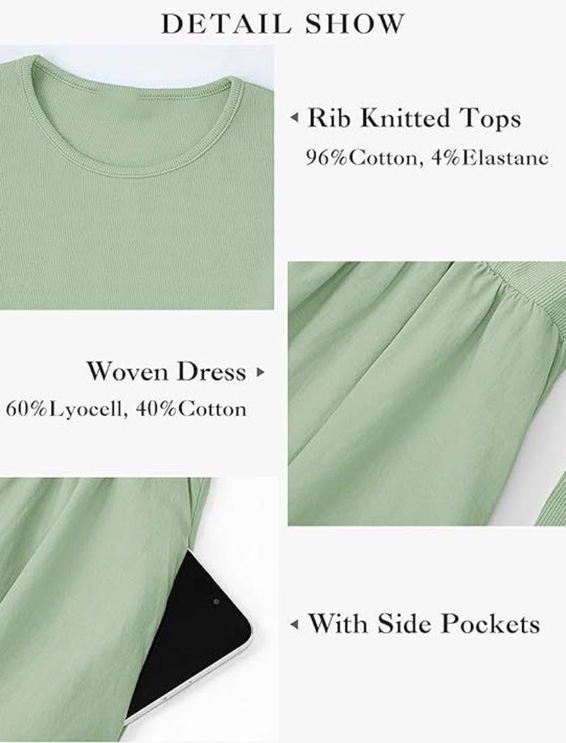 Long-Sleeve Pleated Midi Dress