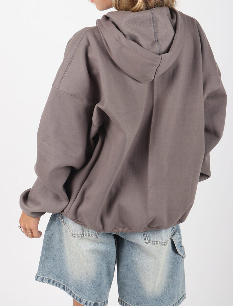 Zip-Up Hoodie with Star Applique