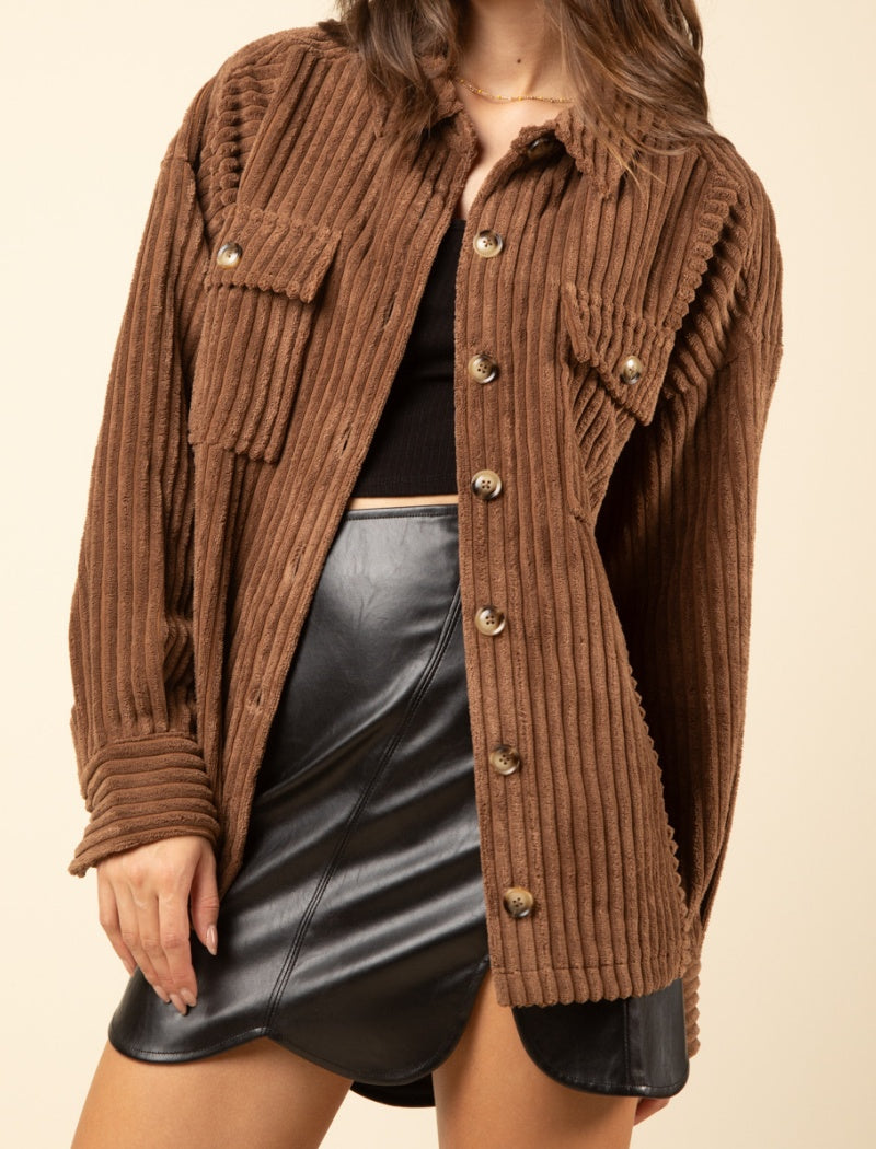 Corduroy Button-Up Shirt