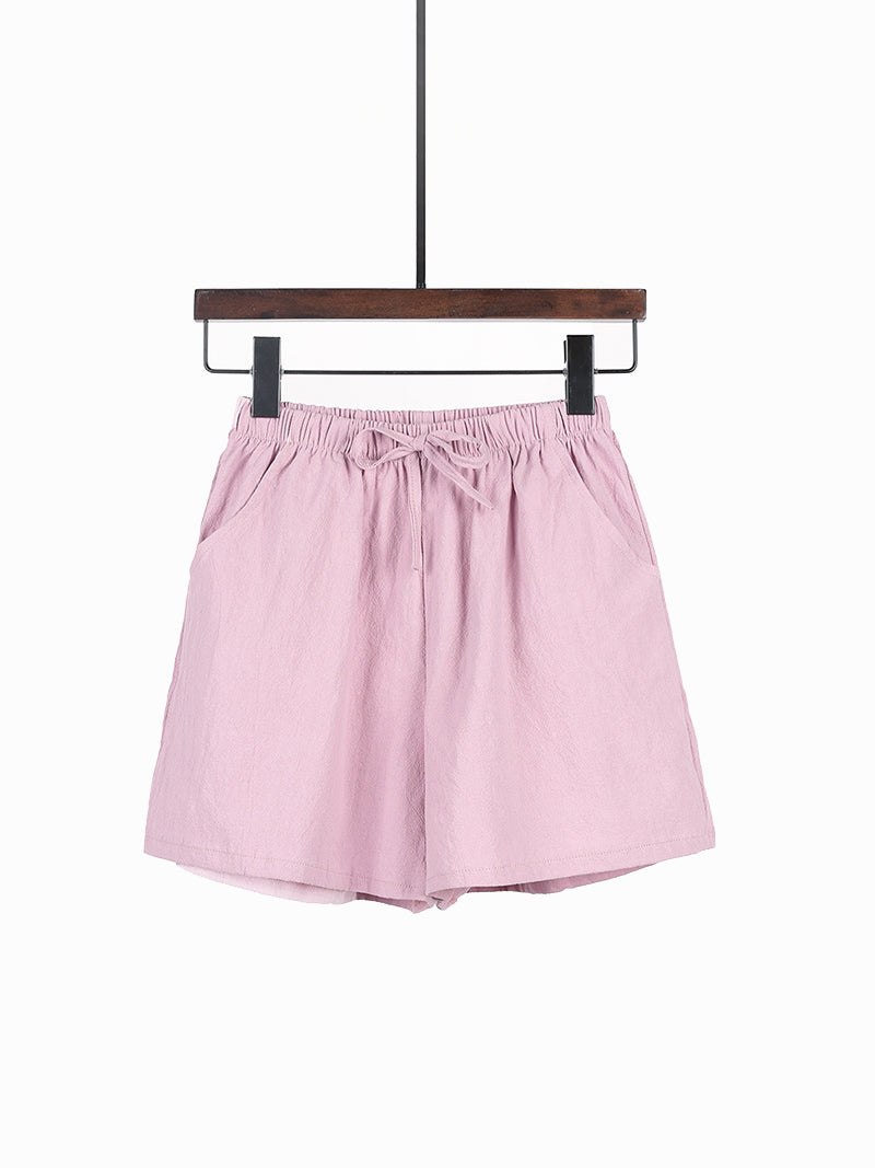 Drawstring Waist Casual Shorts