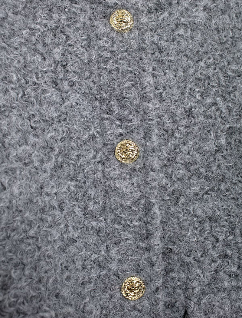 Pearl Tweed Round Neck Cropped Jacket