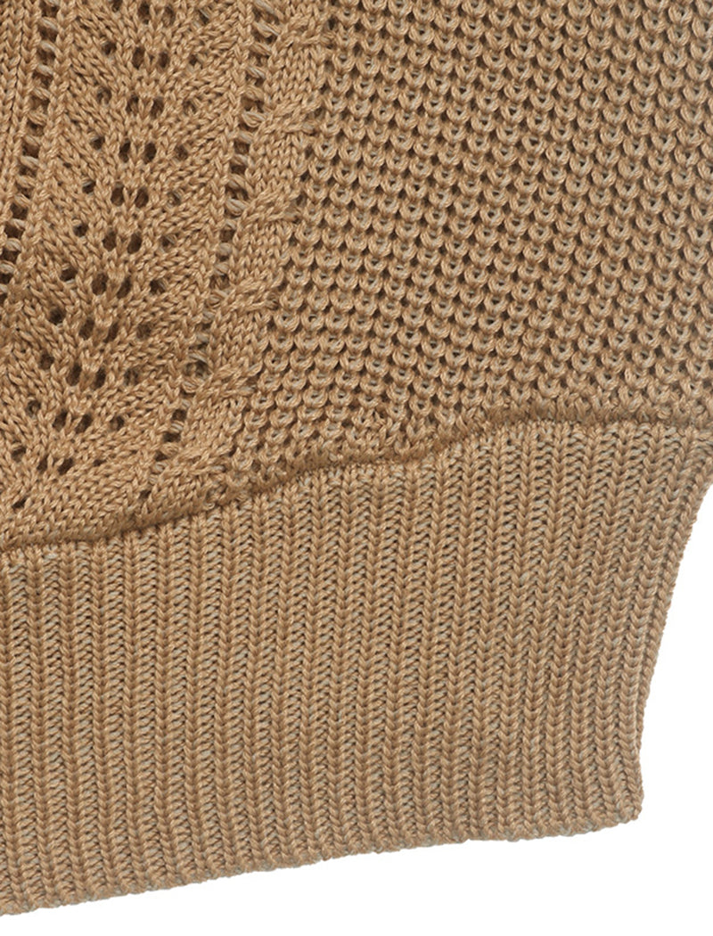 Textured Knit Sweater with Pattern