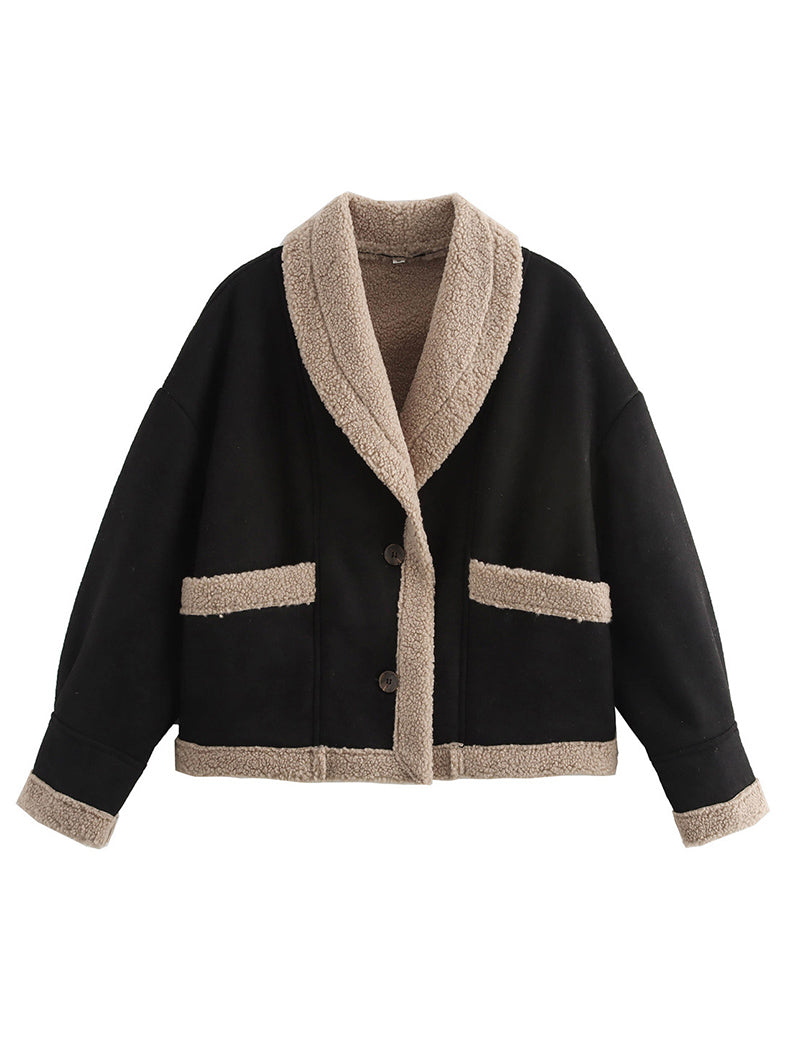 Oversized Faux Shearling Lined Coat