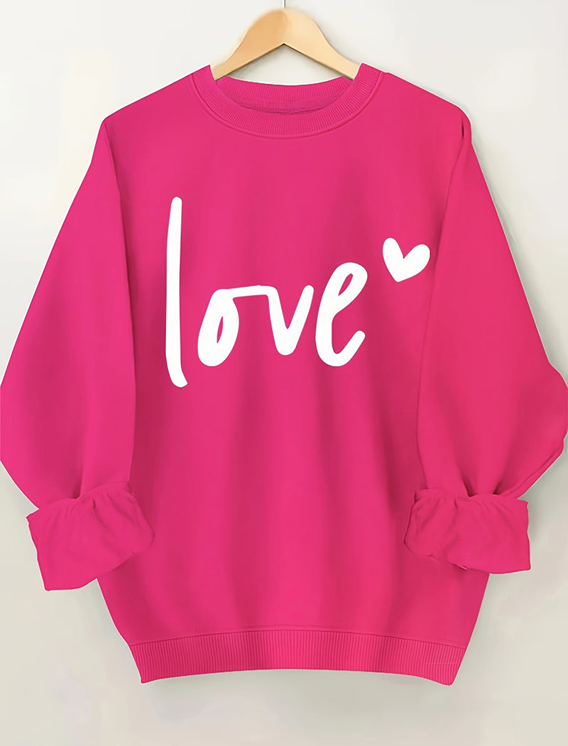 Oversized Love Print Top