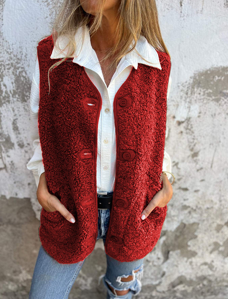 Buttoned Vest Jacket