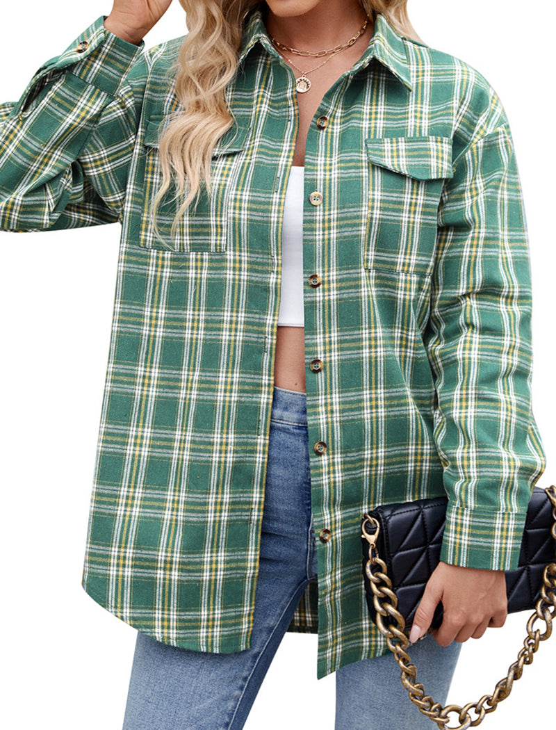 Plaid Button-Down Shirt