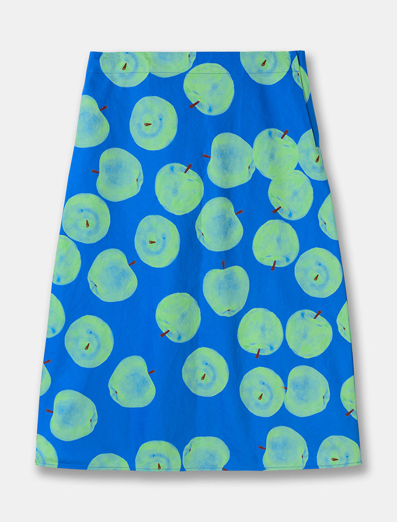 Graphic Apple Midi Skirt