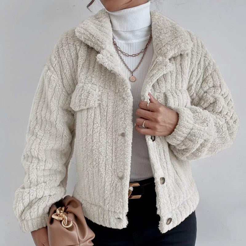 Plush Collar Coat