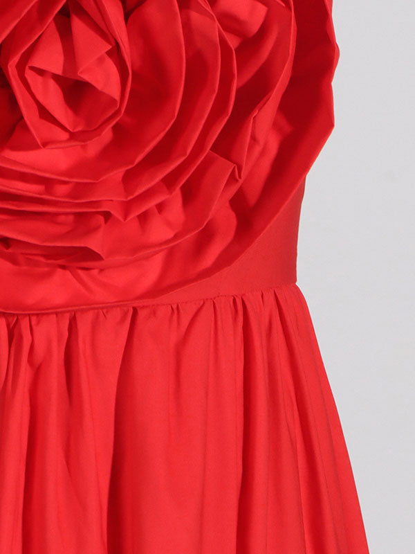 Strapless Floral Maxi Dress