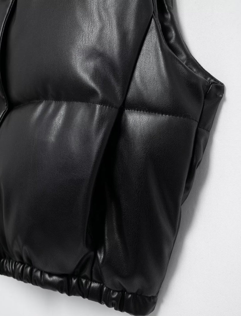 Padded Cropped Puffer Vest