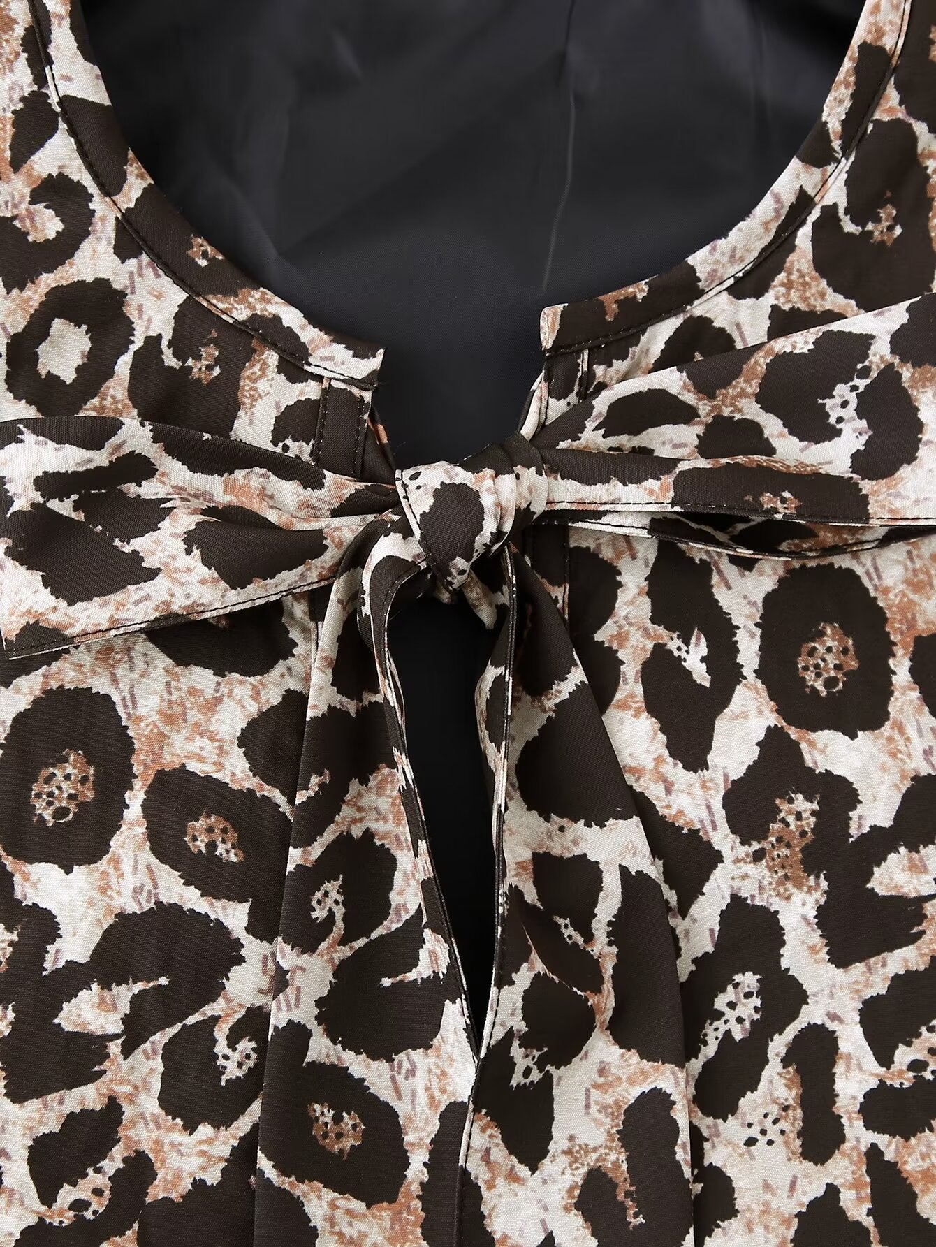 Leopard Print Tie-Front Vest