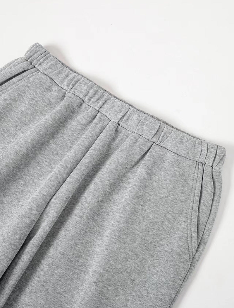 Casual Grey Pocketed Top and Pants Set