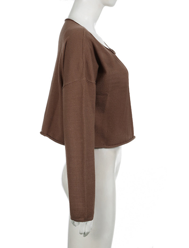 Loose Knit Cropped Top