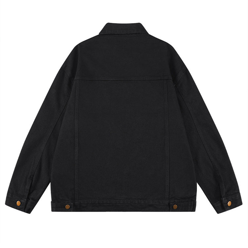 Oversized Button-Up Denim Jacket