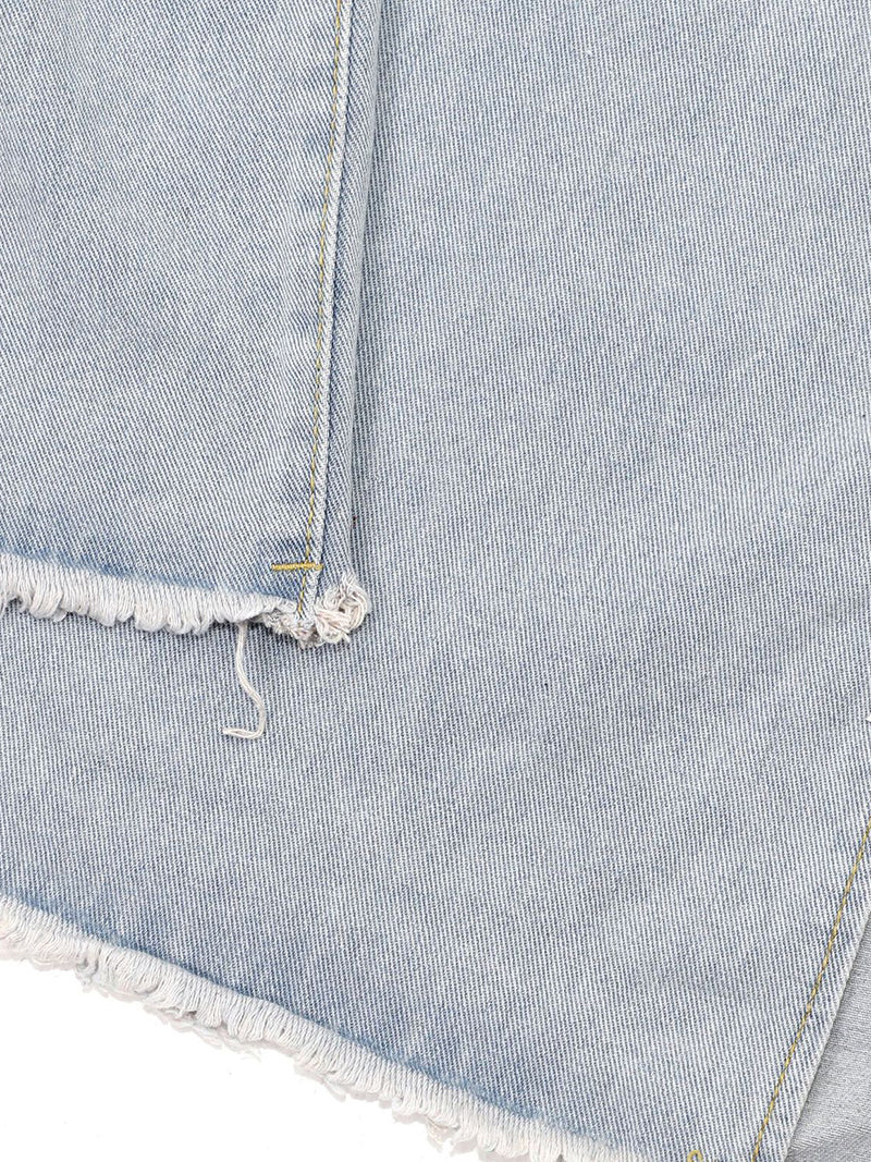 Side-Slit Denim Pants