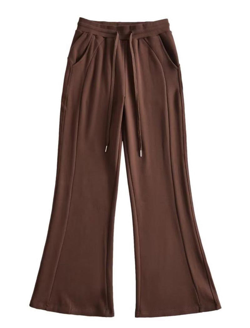 Wide-Leg Drawstring Pants