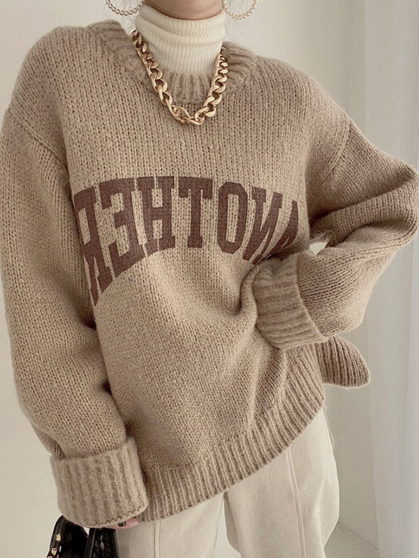 Letter Graphic Sweater