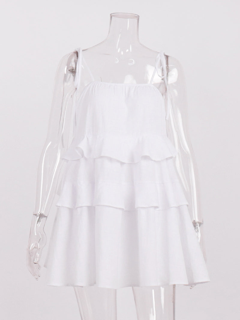 Layered Ruffle Mini Cami Dress